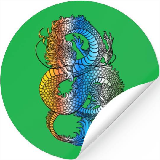 Japanese Dragon Vintage Demon Retro 102 Stickers