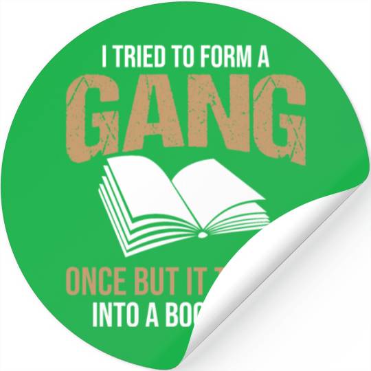 Book Club Gang Joke Pun Saying Slogan Stickers