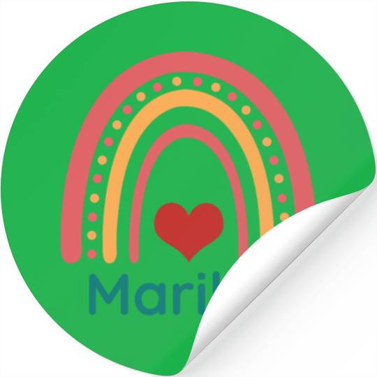 Marilyn Vintage Boho Rainbow Stickers
