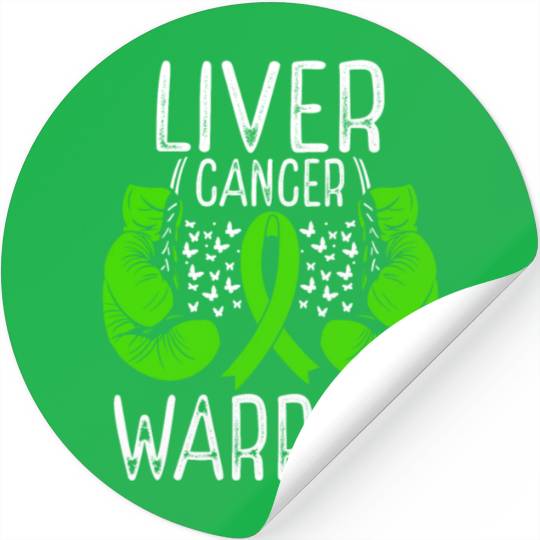 Liver Cancer Warrior Awareness Ribbon Gloves Stickers