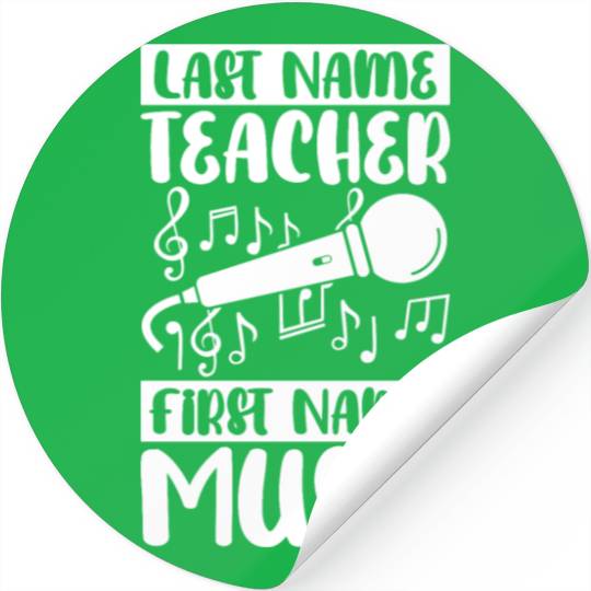 Music Teacher Mic Stickers