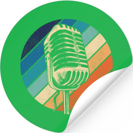 Karaoke Singer Microphone Vocalist Stickers