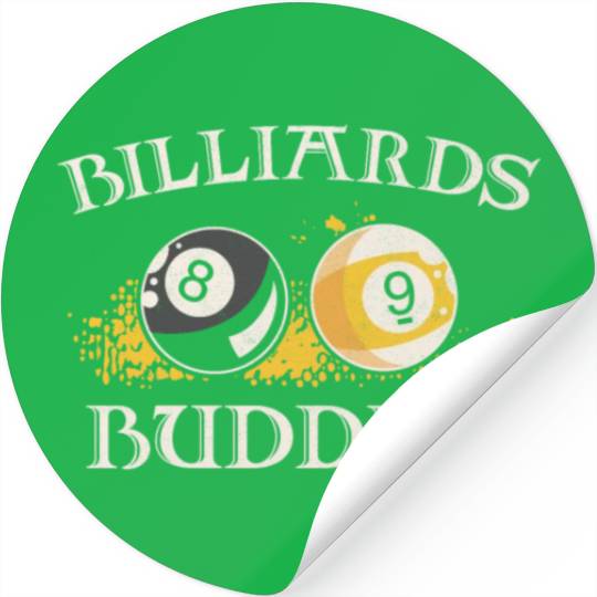 Billiards Pool Player Ball Friends Stickers