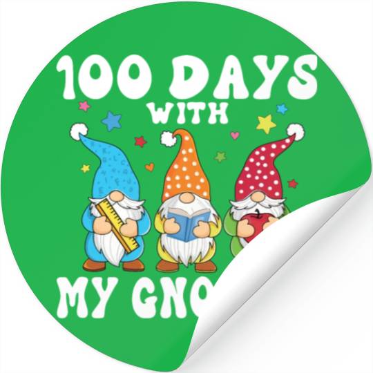 100 Days With My Gnomies School Gift For Teacher Stickers