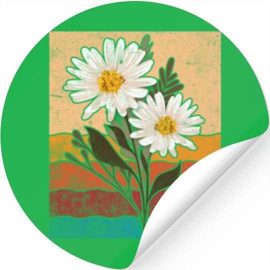 Marguerites Daisy Summer Daisies Flower Garden Stickers