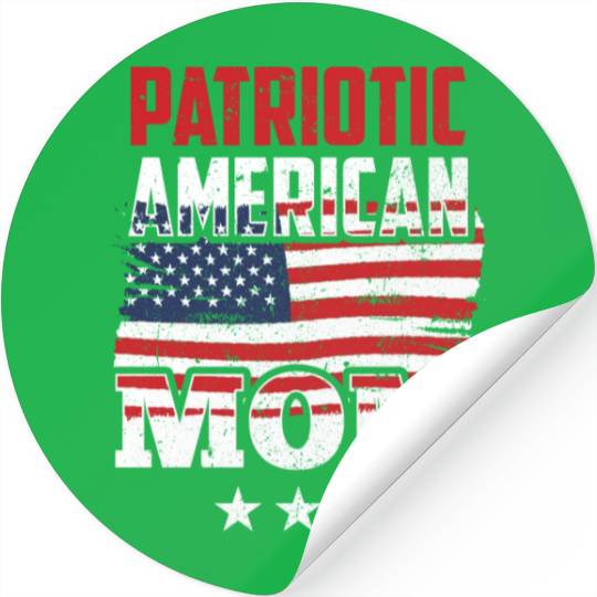 Patriotic American Mom USA Patriot US Stickers