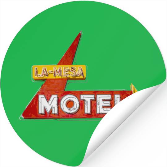 La Mesa Motel Route 66 Santa Rosa New Mexico Stickers