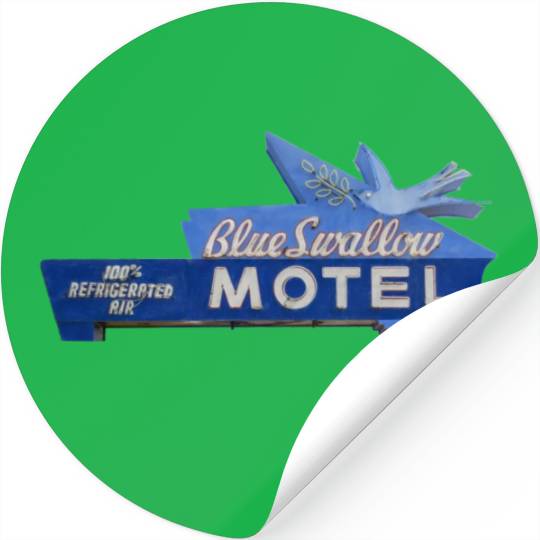 Blue Swallow Motel Route 66 Neon Tucumcari NM Stickers