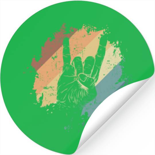 Heavy Metal Hand Sign Music Band Genre Stickers