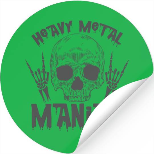 Heavy Metal Maniac Music Band Genre Stickers