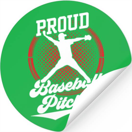 Proud Baseball Pitcher Player Hobby Sayings Stickers