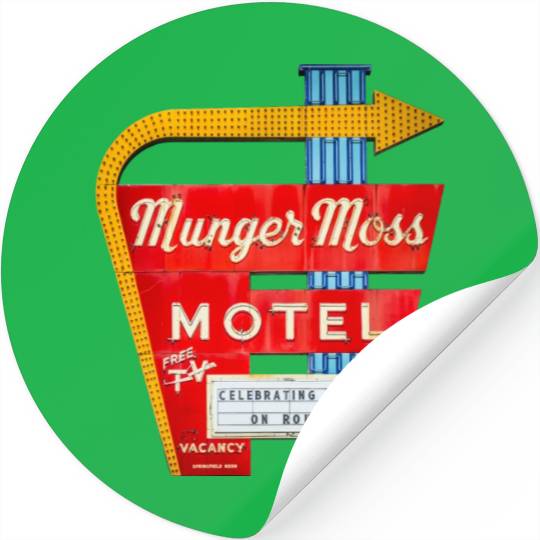Munger Moss Motel Sign Route 66 Lebanon MO Stickers