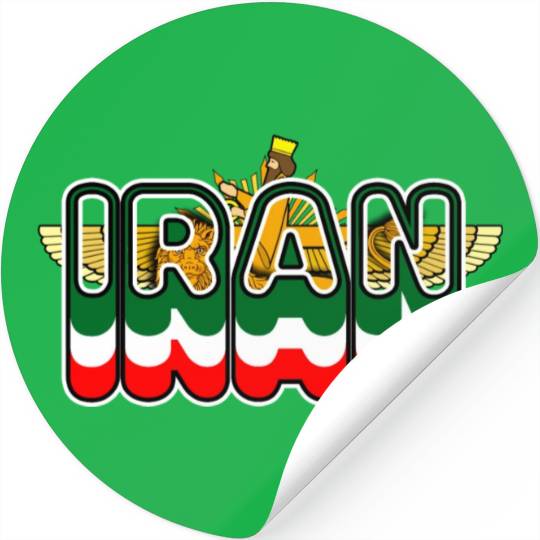 Iran Lion Sun Farvahar Stickers