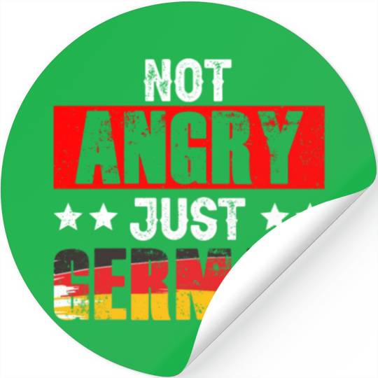 Not Angry Just German Germany Teacher Voice Stickers