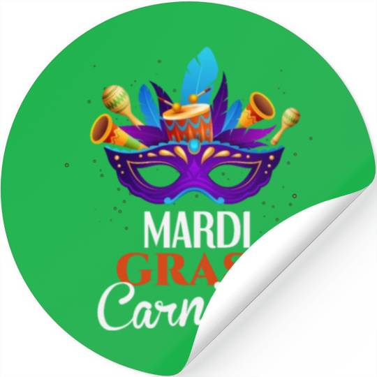 Mardi grass Carnival Stickers