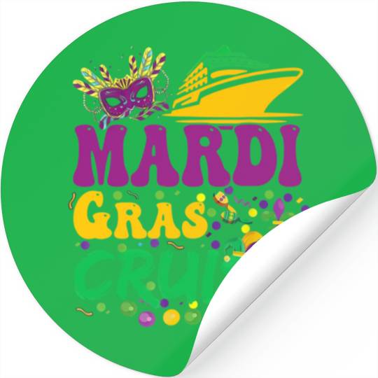 Mardi Gras Cruise Cruising Mask Cruise Ship Party Stickers