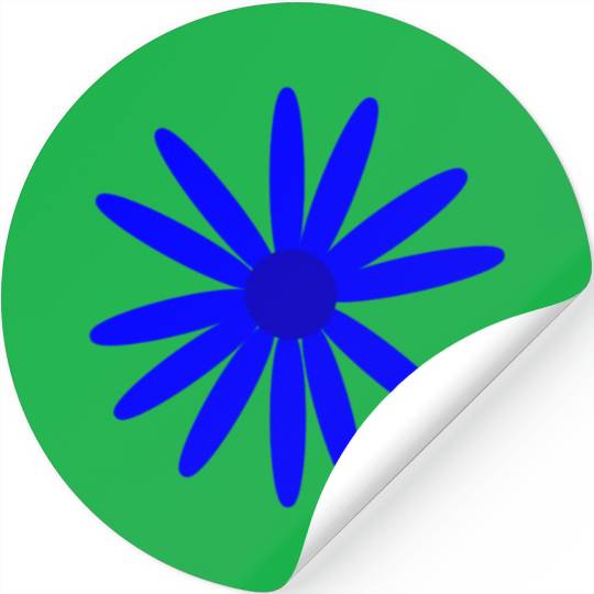 Blue Daisy Stickers