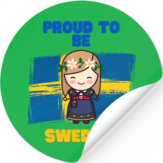 Proud to be swedish - cute design Stickers