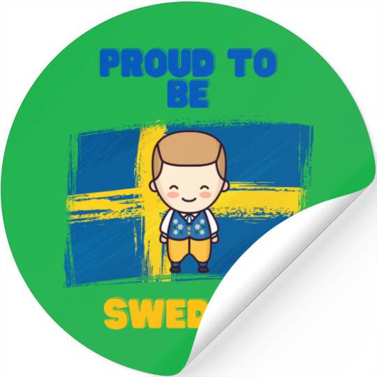 Proud to be swedish - cute design Stickers