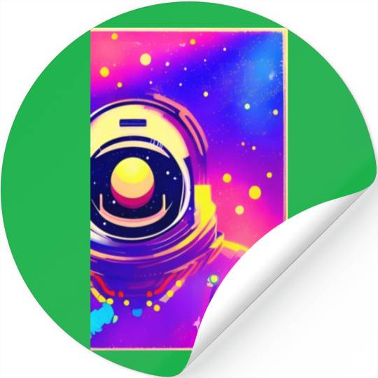 Astronaut neon colors Stickers