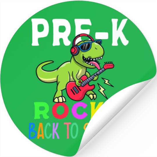 Pre-k Rocks Cool Teachers T rex Back To School Stickers