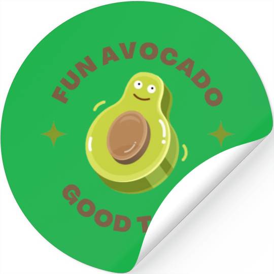 fun avocado good taste,Facial Expression Cartoon Stickers