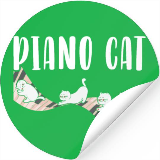Piano Cat Musician Musical Instrument Pianist Stickers