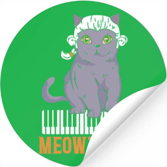 Meowzart Piano Cat Musician Musical Pianist Music Stickers