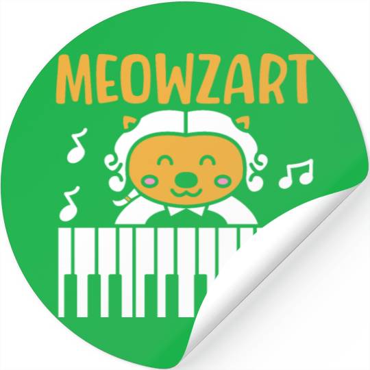 Meowzart Piano Cat Musician Musical Pianist Music Stickers