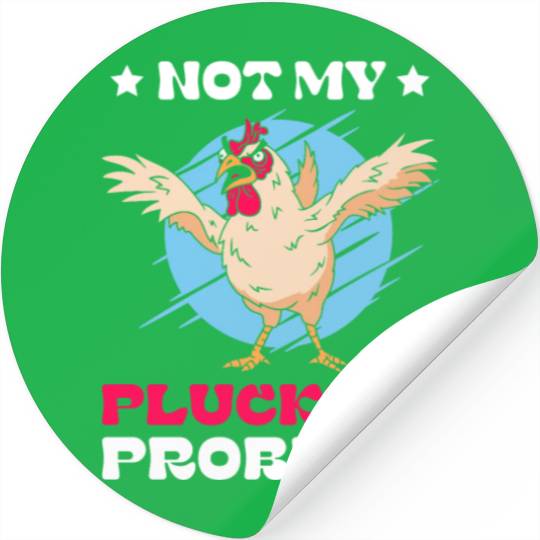 Chicken Mean Pet Plucking Angry Farm Animal Stickers