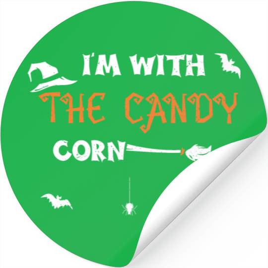 I'm With The Candy Corn Stickers