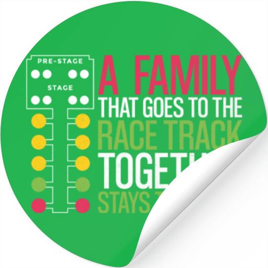 Drag Racing Race Car Family A Stickers