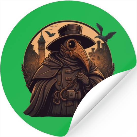 Plague Doctor With Suit and Mask Stickers