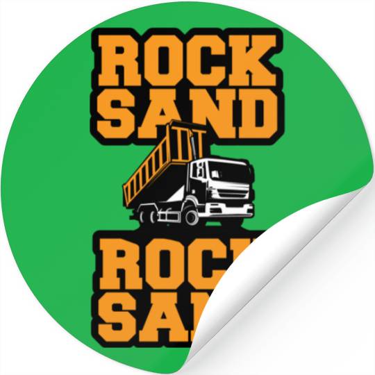 Rock Sand Dump Truck Stickers