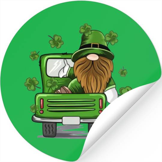 Principal Crew Gnomies Truck St Patrick Teacher Stickers