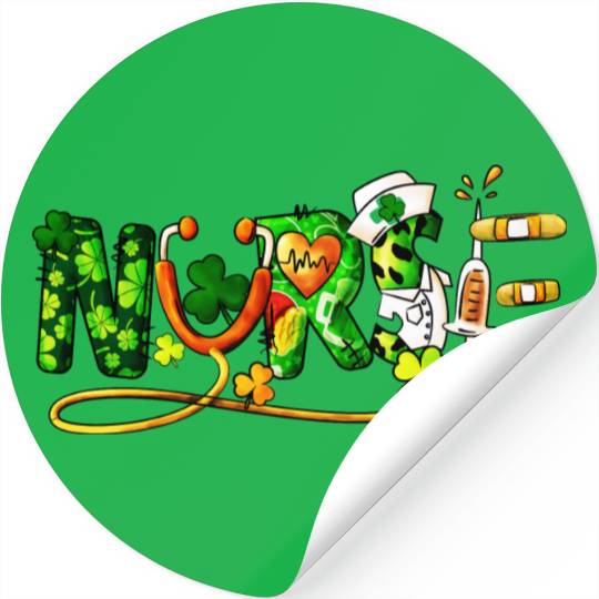 St Patricks Day, Nurse Stickers