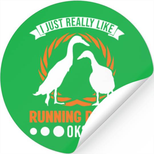 I Just Really Like Running Ducks, Ok Duck Stickers