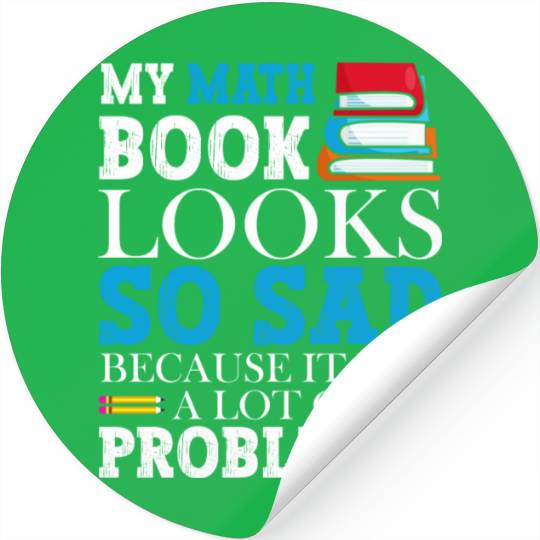 A Math Book Looks So Sad Because Of Problems Stickers