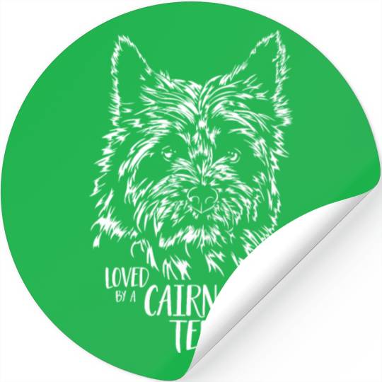 Loved by a CAIRN TERRIER dog mom Wilsigns Stickers