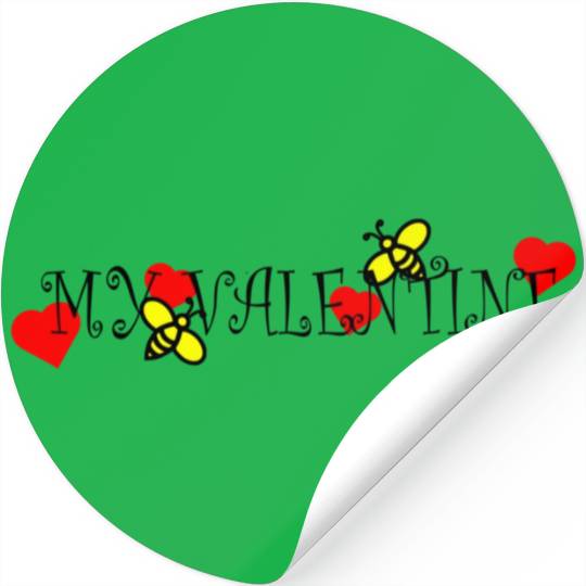 Bee my valentine738 Stickers