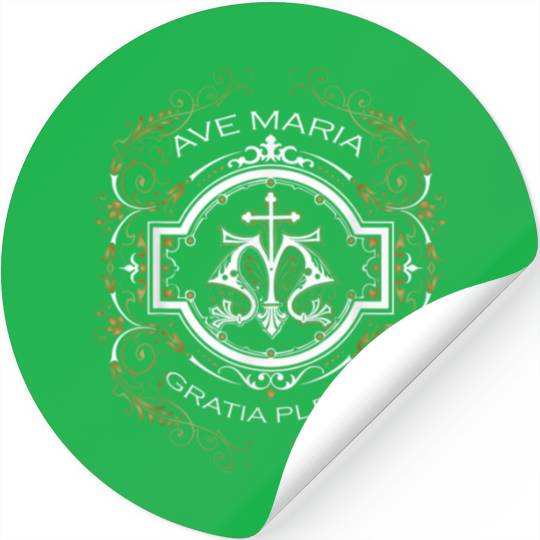 Ave Maria Schubert Latin Mass Blessed Mother Mary Stickers