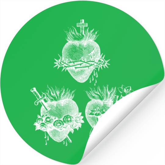 Sacred Heart of Jesus and Immaculate Heart of Mary Stickers