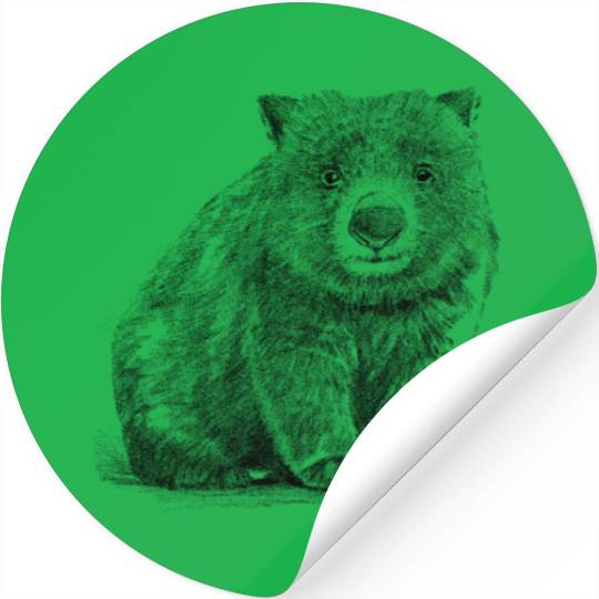 Realistic wombat handrawn Stickers