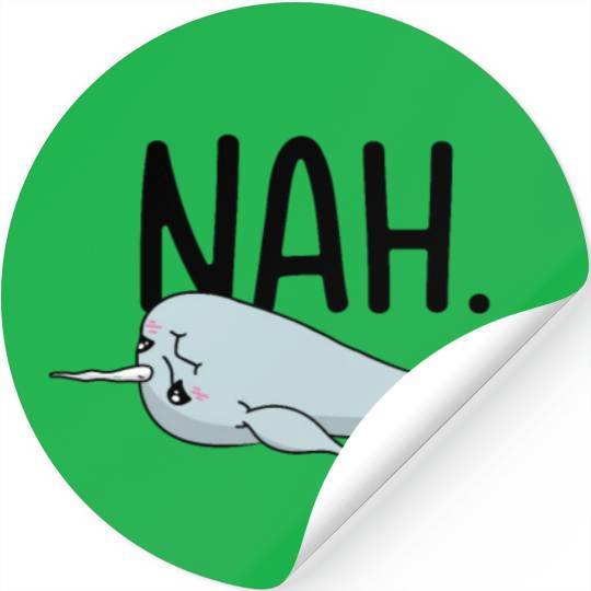 Procrastinating Narwhal Lover Aquatic Animals Stickers