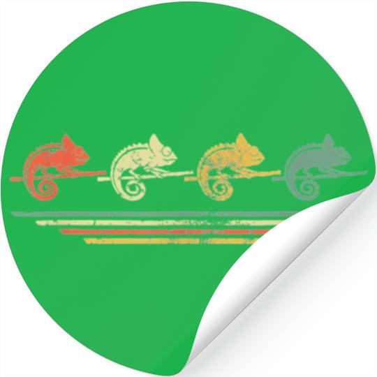 retro vintage chameleon lover animal father day Stickers