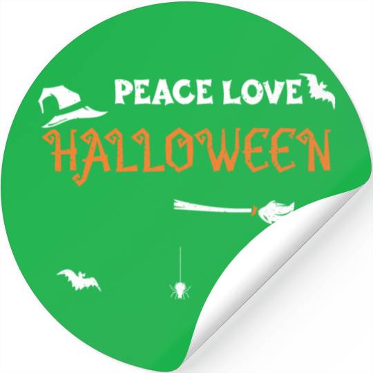 Peace Love Halloween - Halloween Stickers