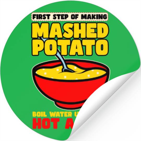 First Step Of Making Mashed Potatoes Stickers