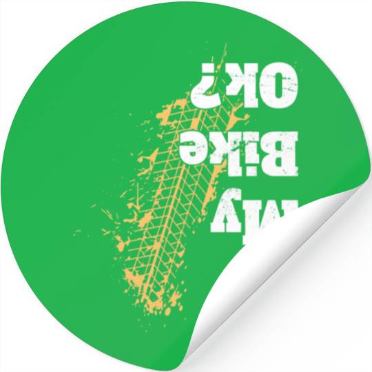 Is my bike Ok Funny Cycling Vintage Biker Stickers