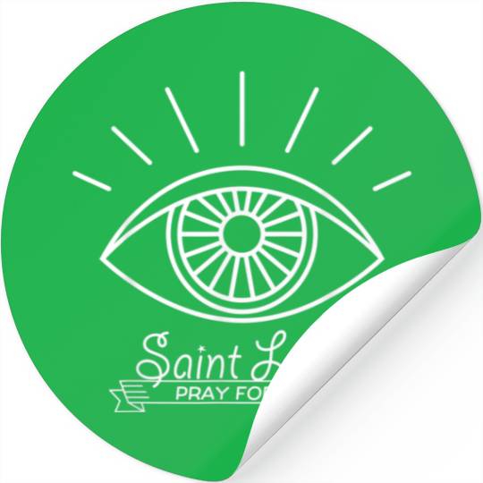 St Lucy St Lucia Patron of Eyes and Blind Catholic Stickers
