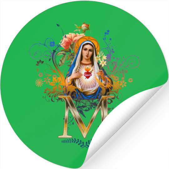 Immaculate Heart of Mary Devotion Gifts Catholic B Stickers